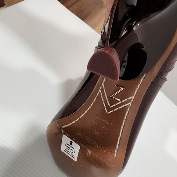 Zimmerman Patent Boots in Bordeaux - Picture 5 of 10